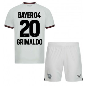 Bayer Leverkusen Alejandro Grimaldo #20 Borta Kläder Barn 2023-24 Kortärmad (+ Korta byxor)